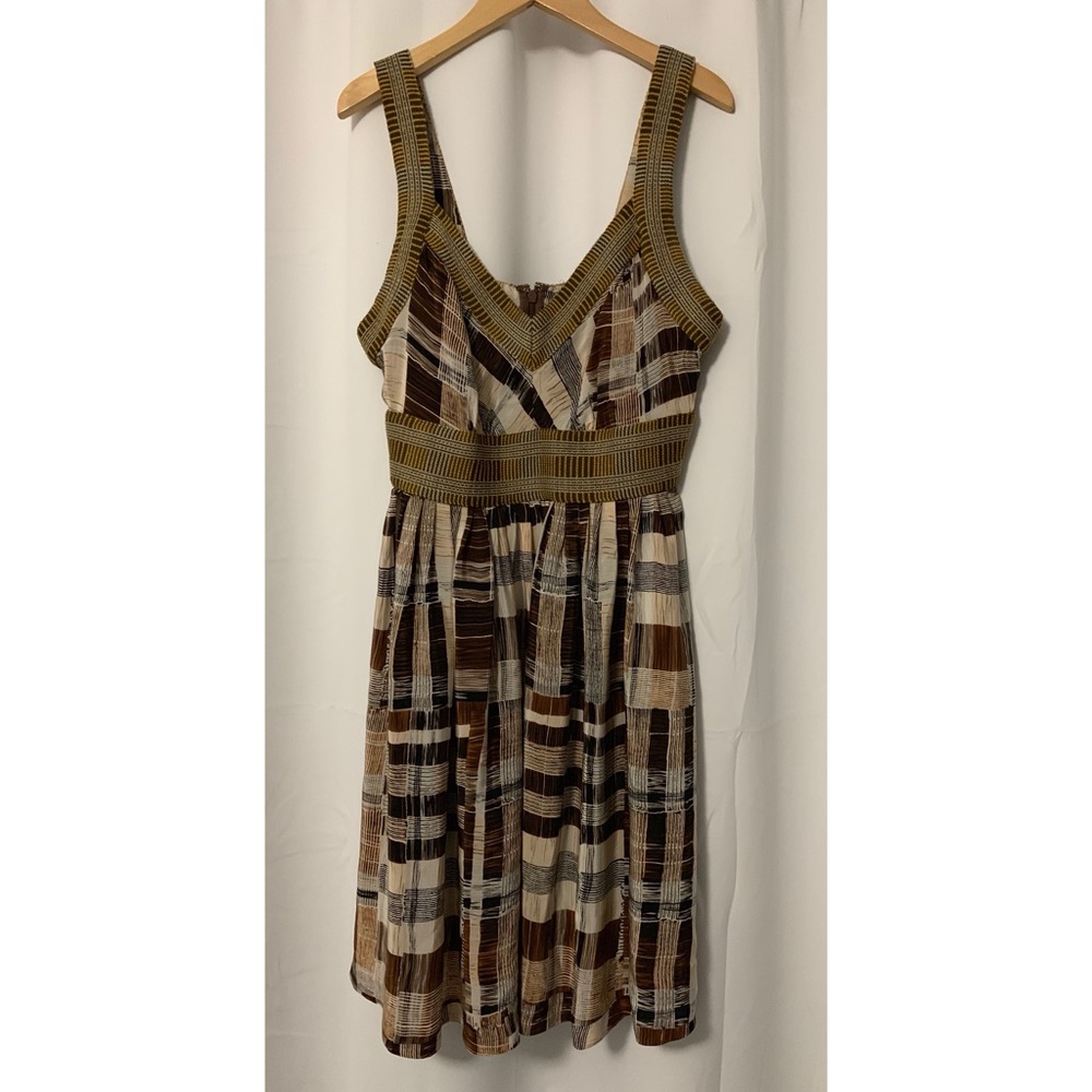 Plenty by Tracy Reese Faux Patchwork Silk Dress 8 - Picture 2 of 8